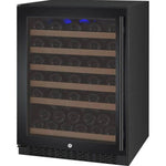 Allavino 24" Wide FlexCount II Tru-Vino 56 Bottle Single Zone Black Left Hinge Wine Refrigerator (VSWR56-1BL20) - PrimeFair