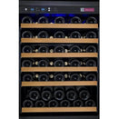 Allavino 24" Wide FlexCount II Tru-Vino 56 Bottle Single Zone Black Left Hinge Wine Refrigerator (VSWR56-1BL20) - PrimeFair
