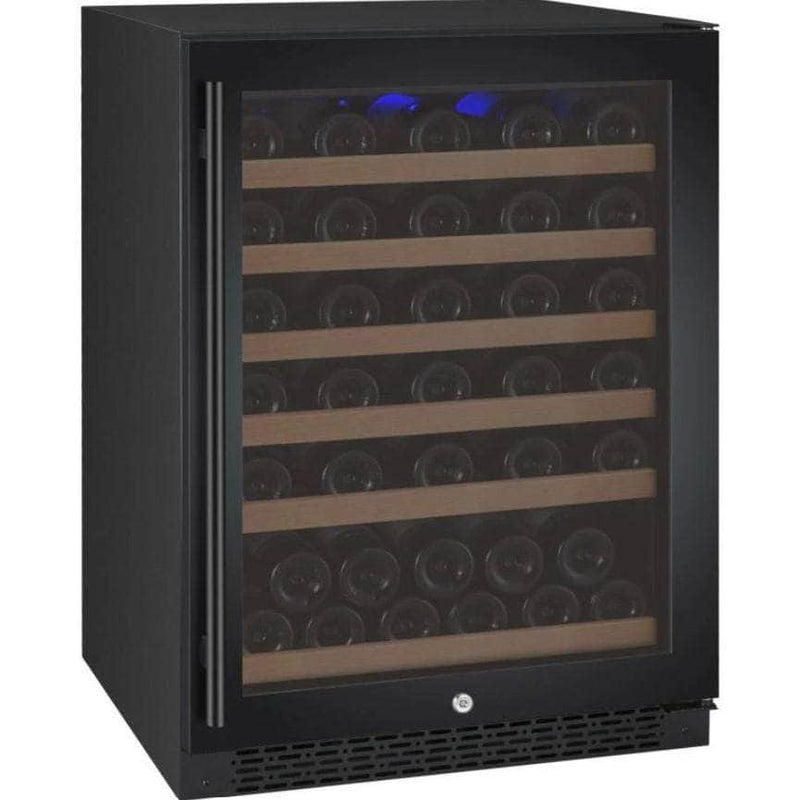 Allavino 24" Wide FlexCount II Tru-Vino 56 Bottle Single Zone Black Right Hinge Wine Refrigerator (VSWR56-1BR20) - PrimeFair