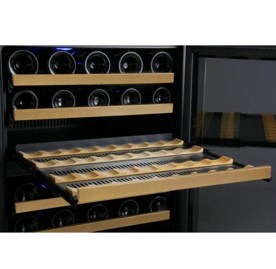 Allavino 24" Wide FlexCount II Tru-Vino 56 Bottle Single Zone Black Right Hinge Wine Refrigerator (VSWR56-1BR20) - PrimeFair