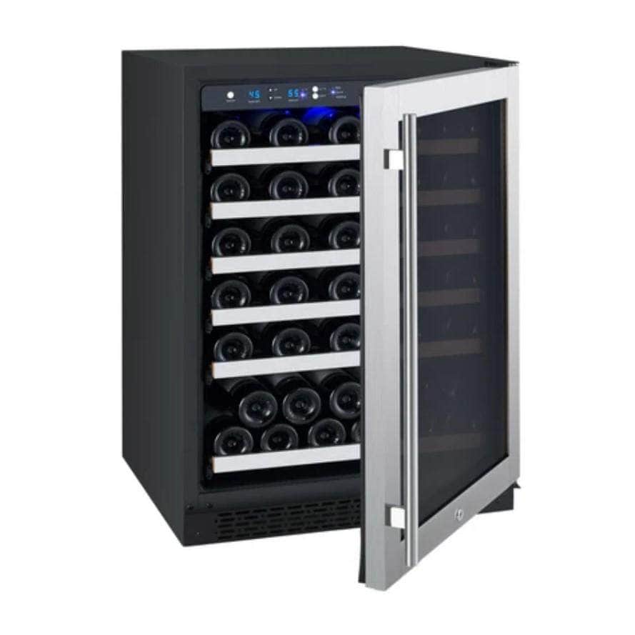 Allavino 24" Wide FlexCount II Tru-Vino Series 56 Bottle Single Zone Stainless Steel Right Hinge Wine Refrigerator (VSWR56-1SR20)