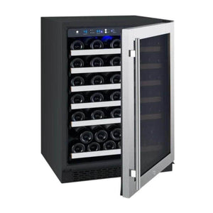 Allavino 24" Wide FlexCount II Tru-Vino Series 56 Bottle Single Zone Stainless Steel Right Hinge Wine Refrigerator (VSWR56-1SR20)
