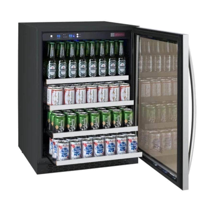 Allavino 24" Wide FlexCount II Tru-Vino Stainless Steel Left Hinge Beverage Center (VSBC24-SL20) - PrimeFair