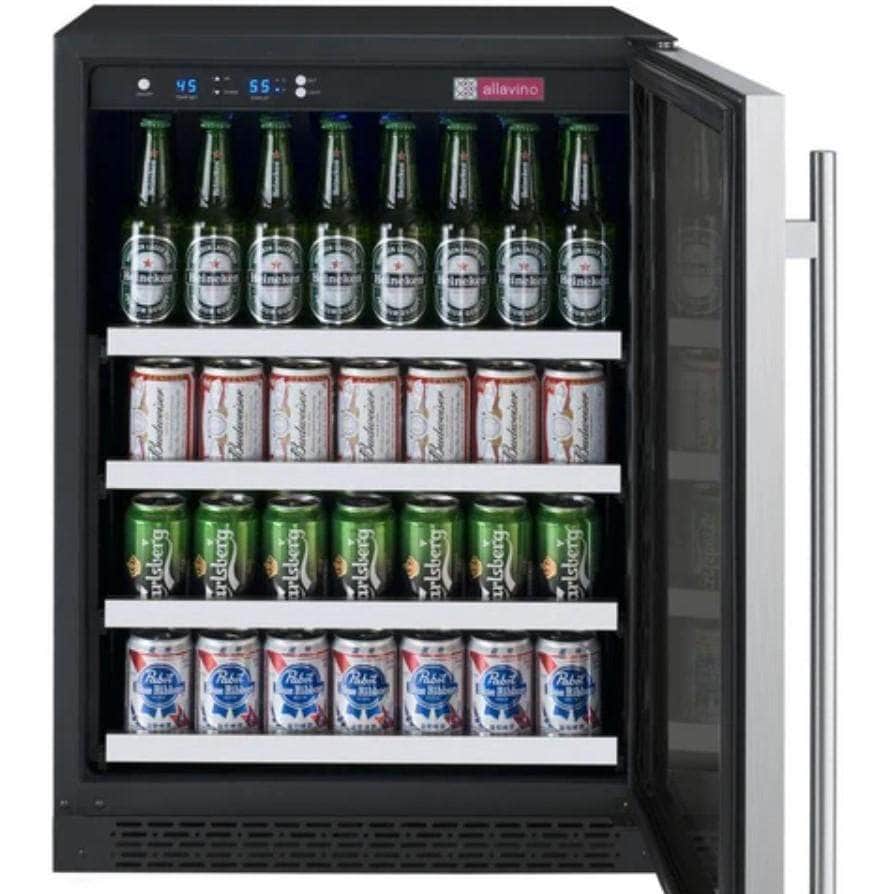 Allavino 24" Wide FlexCount II Tru-Vino Stainless Steel Left Hinge Beverage Center (VSBC24-SL20) - PrimeFair