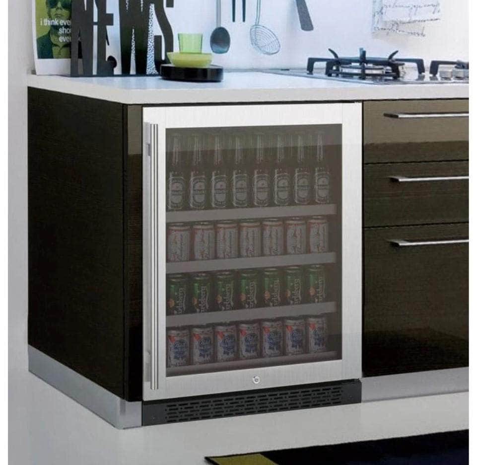 Allavino 24" Wide FlexCount II Tru-Vino Stainless Steel Left Hinge Beverage Center (VSBC24-SL20) - PrimeFair