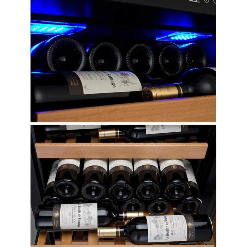 Allavino 24" Wide Vite II 99 Bottle Single Zone Black Right Hinge Wine Refrigerator (YHWR115-1BR20) - PrimeFair