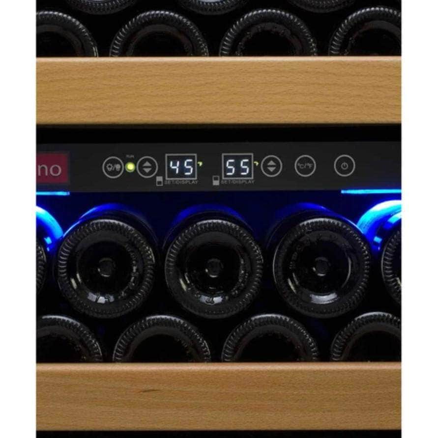 Allavino 24" Wide Vite II Tru-Vino 99 Bottle Dual Zone Black Right Hinge Wine Refrigerator (YHWR99-2BR20) - PrimeFair