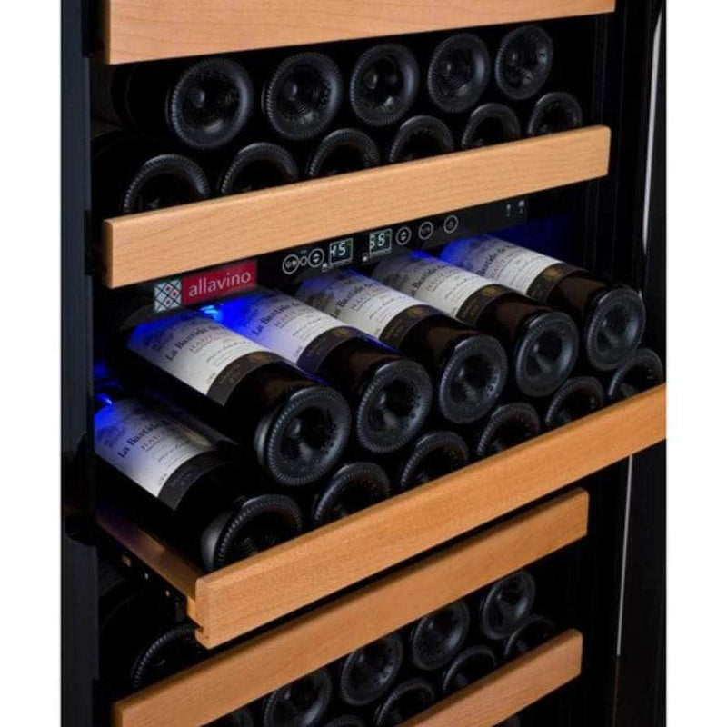 Allavino 24" Wide Vite II Tru-Vino 99 Bottle Dual Zone Stainless Steel Right Hinge Wine Refrigerator (YHWR99-2SR20) - PrimeFair