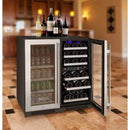 Allavino 30" Wide FlexCount II Tru-Vino 30 Bottle/88 Can Dual Zone Stainless Steel Side-by-Side Wine Refrigerator/Beverage Center (3Z-VSWB15-3S20) - PrimeFair