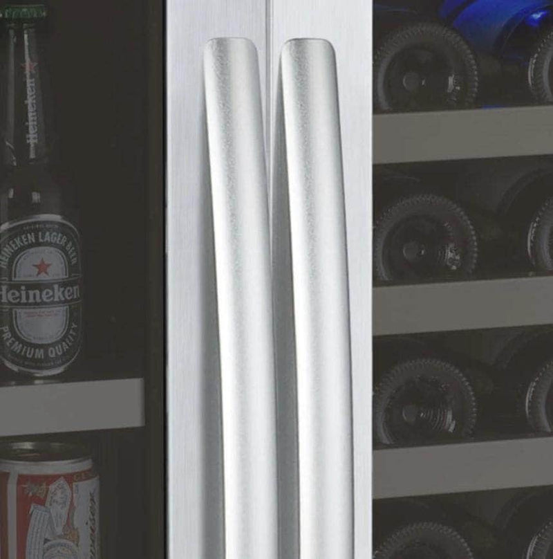 Allavino 47" Wide FlexCount II Series 56 Bottle/154 Can Dual Zone Stainless Steel Side-by-Side Wine Refrigerator/Beverage Center (3Z-VSWB24-2S20) - PrimeFair