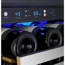 Allavino 47" Wide FlexCount II Series 56 Bottle/154 Can Dual Zone Stainless Steel Side-by-Side Wine Refrigerator/Beverage Center (3Z-VSWB24-2S20) - PrimeFair