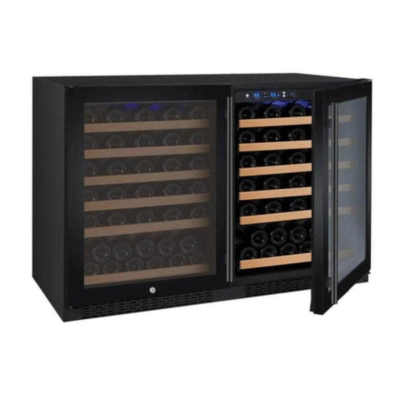 Allavino 47" Wide FlexCount II Tru-Vino 112 Bottle Dual Zone Black Side-by-Side Wine Refrigerator (2X-VSWR56-1B20) - PrimeFair