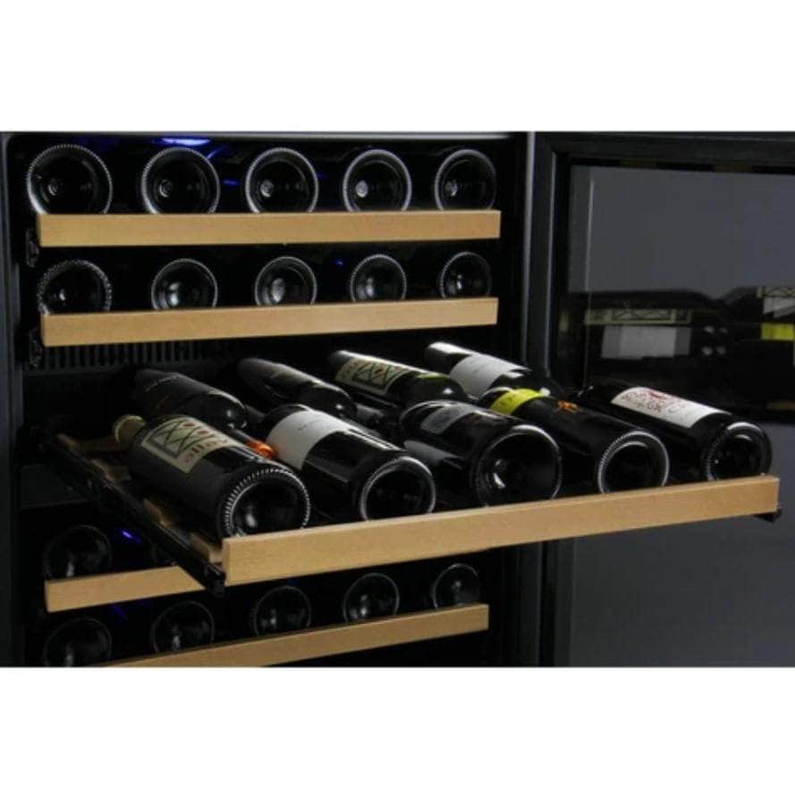 Allavino 47" Wide FlexCount II Tru-Vino 112 Bottle Dual Zone Black Side-by-Side Wine Refrigerator (2X-VSWR56-1B20) - PrimeFair