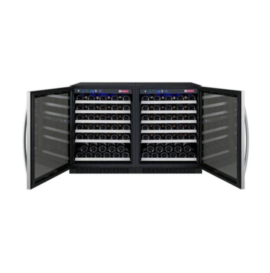 Allavino 47" Wide FlexCount II Tru-Vino 112 Bottle Dual-Zone Stainless Steel Side-by-Side Wine Refrigerator (2X-VSWR56-1S20) - PrimeFair
