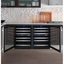 Allavino 47" Wide FlexCount II Tru-Vino 112 Bottle Four Zone Stainless Steel Side-by-Side Wine Refrigerator (2X-VSWR56-2S20) - PrimeFair