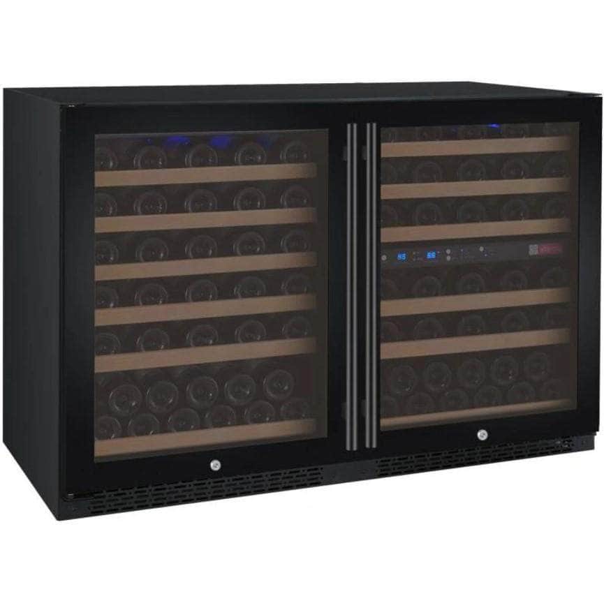 Allavino 47" Wide FlexCount II Tru-Vino 112 Bottle Three Zone Black Side-by-Side Wine Refrigerator (3Z-VSWR5656-B20) - PrimeFair