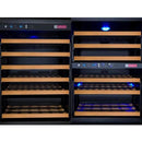 Allavino 47" Wide FlexCount II Tru-Vino 112 Bottle Three Zone Black Side-by-Side Wine Refrigerator (3Z-VSWR5656-B20) - PrimeFair