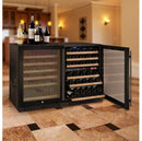 Allavino 47" Wide FlexCount II Tru-Vino 112 Bottle Three Zone Black Side-by-Side Wine Refrigerator (3Z-VSWR5656-B20) - PrimeFair