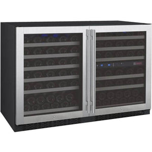 Allavino 47" Wide FlexCount II Tru-Vino 112 Bottle Three Zone Stainless Steel Side-by-Side Wine Refrigerator (3Z-VSWR5656-S20) - PrimeFair