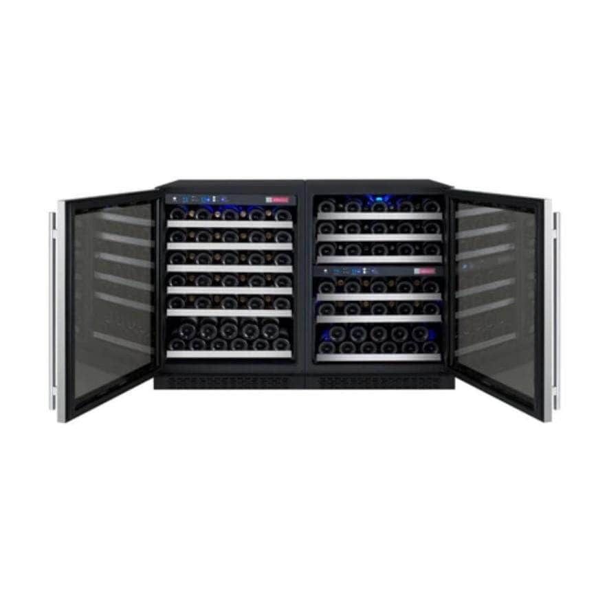 Allavino 47" Wide FlexCount II Tru-Vino 112 Bottle Three Zone Stainless Steel Side-by-Side Wine Refrigerator (3Z-VSWR5656-S20) - PrimeFair