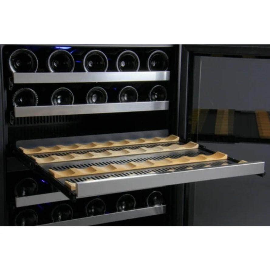 Allavino 47" Wide FlexCount II Tru-Vino 112 Bottle Three Zone Stainless Steel Side-by-Side Wine Refrigerator (3Z-VSWR5656-S20) - PrimeFair