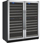 Allavino 47" Wide FlexCount II Tru-Vino 242 Bottle Four Zone Stainless Steel Side-by-Side Wine Refrigerator (2X-VSWR121-2S20) - PrimeFair