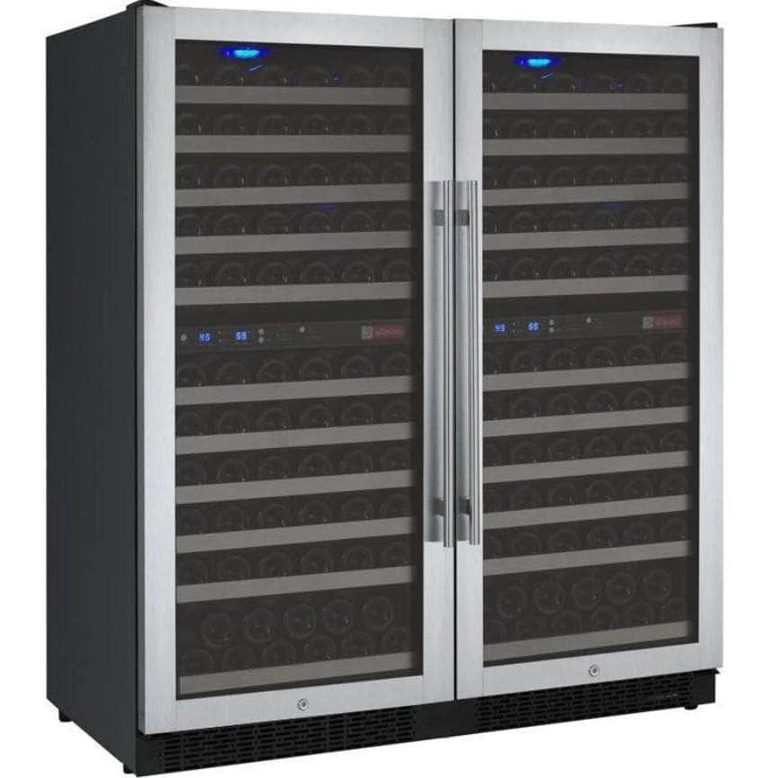 Allavino 47" Wide FlexCount II Tru-Vino 242 Bottle Four Zone Stainless Steel Side-by-Side Wine Refrigerator (2X-VSWR121-2S20) - PrimeFair