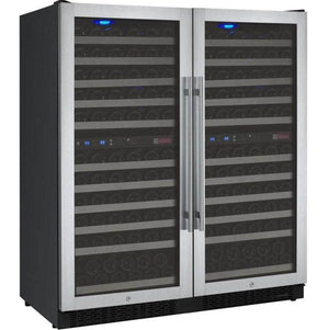 Allavino 47" Wide FlexCount II Tru-Vino 242 Bottle Four Zone Stainless Steel Side-by-Side Wine Refrigerator (2X-VSWR121-2S20) - PrimeFair