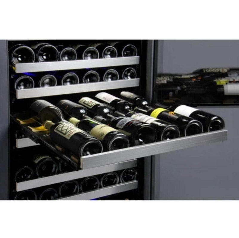 Allavino 47" Wide FlexCount II Tru-Vino 242 Bottle Four Zone Stainless Steel Side-by-Side Wine Refrigerator (2X-VSWR121-2S20) - PrimeFair