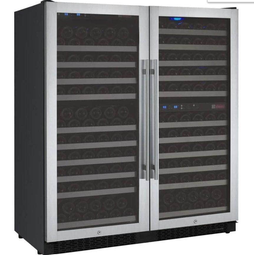 Allavino 47" Wide FlexCount II Tru-Vino 249 Bottle Three Zone Stainless Steel Side-by-Side Wine Refrigerator (3Z-VSWR2128-S20) - PrimeFair