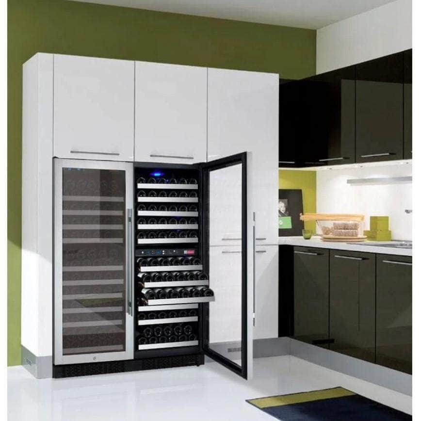 Allavino 47" Wide FlexCount II Tru-Vino 249 Bottle Three Zone Stainless Steel Side-by-Side Wine Refrigerator (3Z-VSWR2128-S20) - PrimeFair