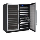 Allavino 47" Wide FlexCount II Tru-Vino 249 Bottle Three Zone Stainless Steel Side-by-Side Wine Refrigerator (3Z-VSWR2128-S20) - PrimeFair
