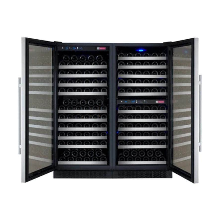 Allavino 47" Wide FlexCount II Tru-Vino 249 Bottle Three Zone Stainless Steel Side-by-Side Wine Refrigerator (3Z-VSWR2128-S20) - PrimeFair