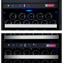 Allavino 47" Wide FlexCount II Tru-Vino 249 Bottle Three Zone Stainless Steel Side-by-Side Wine Refrigerator (3Z-VSWR2128-S20) - PrimeFair