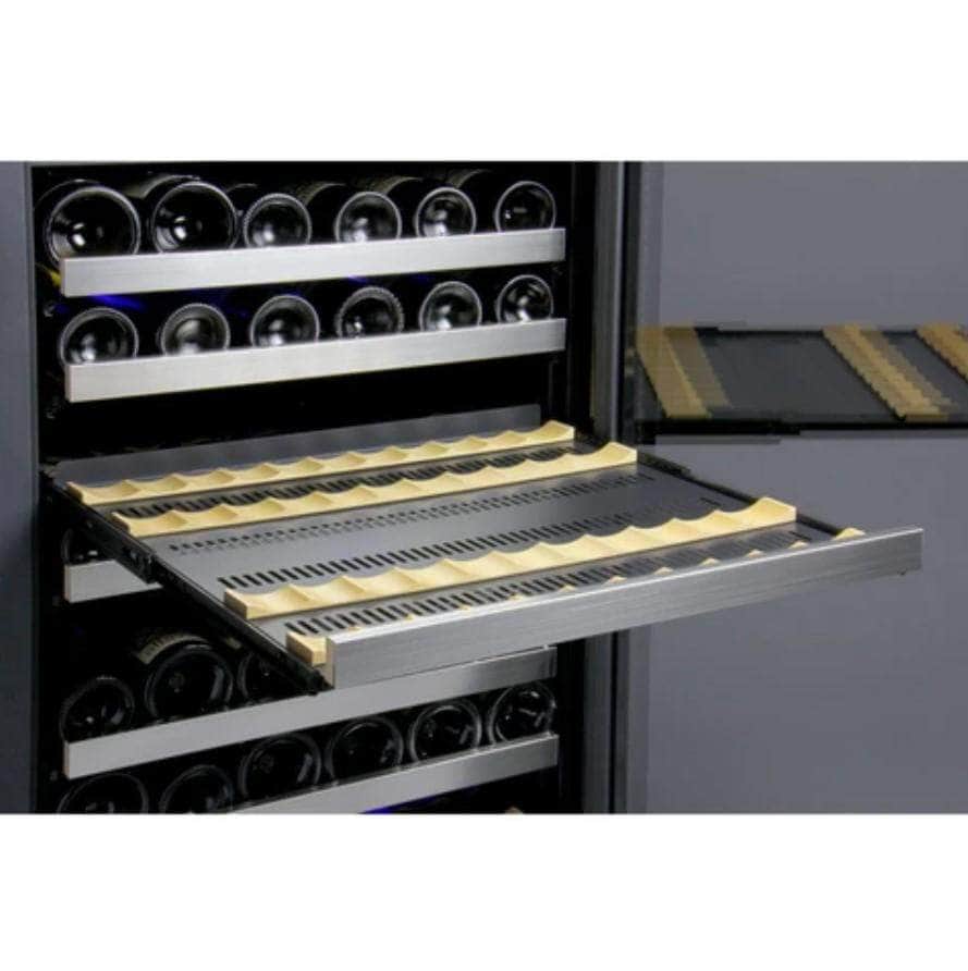 Allavino 47" Wide FlexCount II Tru-Vino 249 Bottle Three Zone Stainless Steel Side-by-Side Wine Refrigerator (3Z-VSWR2128-S20) - PrimeFair
