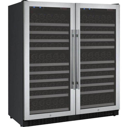 Allavino 47" Wide FlexCount II Tru-Vino 256 Bottle Dual Zone Stainless Steel Side-by-Side Wine Refrigerator (2X-VSWR128-1S20) - PrimeFair