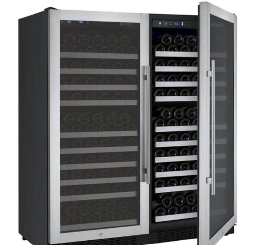 Allavino 47" Wide FlexCount II Tru-Vino 256 Bottle Dual Zone Stainless Steel Side-by-Side Wine Refrigerator (2X-VSWR128-1S20) - PrimeFair
