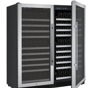 Allavino 47" Wide FlexCount II Tru-Vino 256 Bottle Dual Zone Stainless Steel Side-by-Side Wine Refrigerator (2X-VSWR128-1S20) - PrimeFair