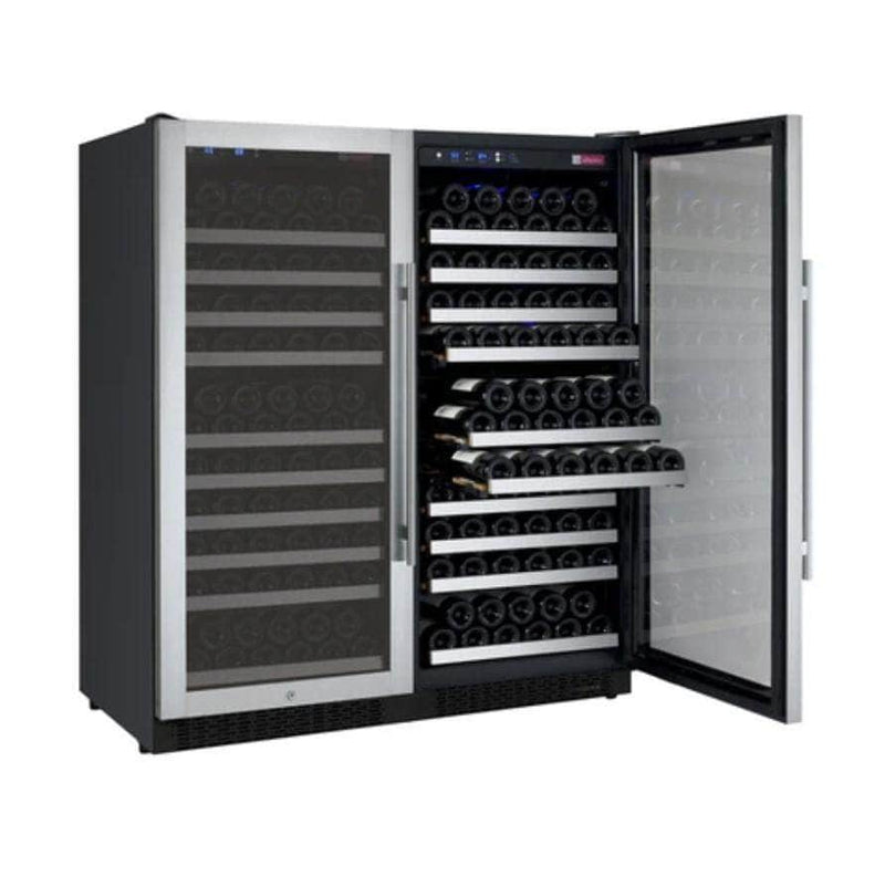 Allavino 47" Wide FlexCount II Tru-Vino 256 Bottle Dual Zone Stainless Steel Side-by-Side Wine Refrigerator (2X-VSWR128-1S20) - PrimeFair