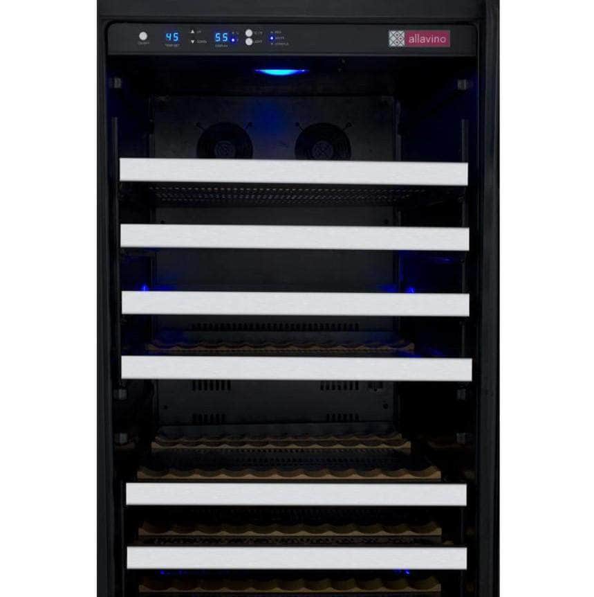 Allavino 47" Wide FlexCount II Tru-Vino 256 Bottle Dual Zone Stainless Steel Side-by-Side Wine Refrigerator (2X-VSWR128-1S20) - PrimeFair