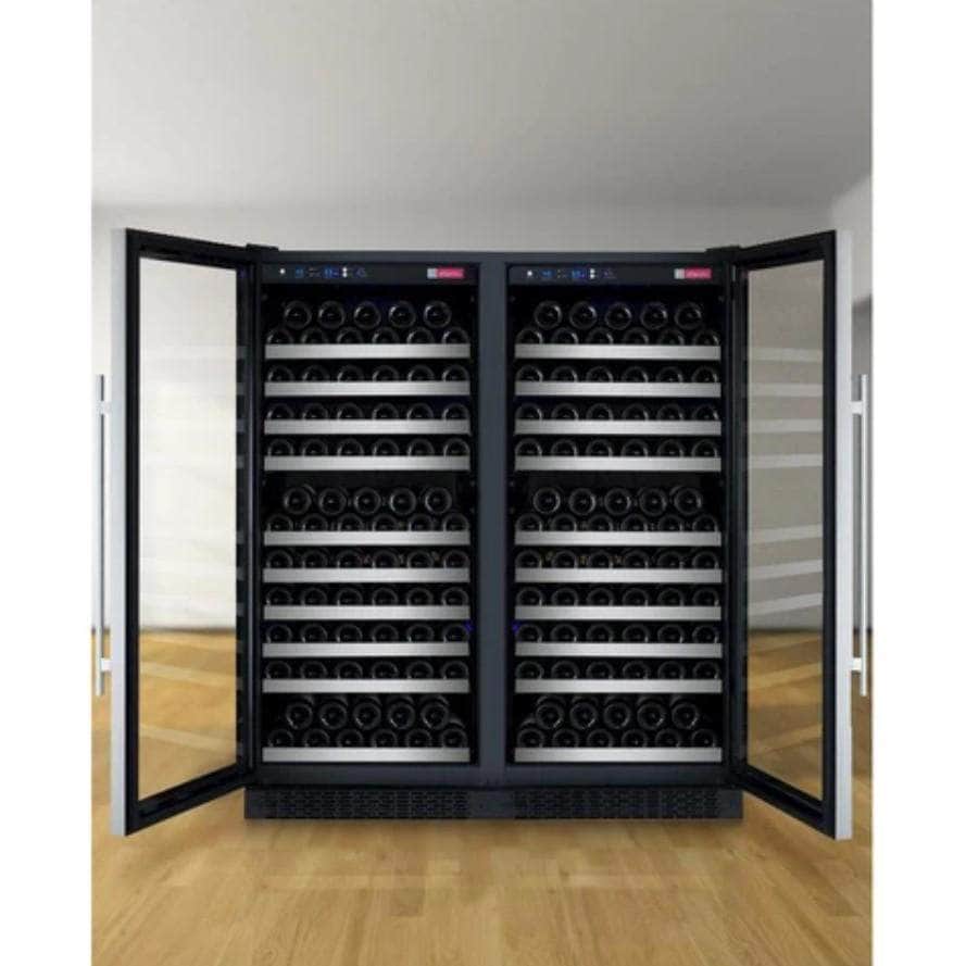 Allavino 47" Wide FlexCount II Tru-Vino 256 Bottle Dual Zone Stainless Steel Side-by-Side Wine Refrigerator (2X-VSWR128-1S20) - PrimeFair