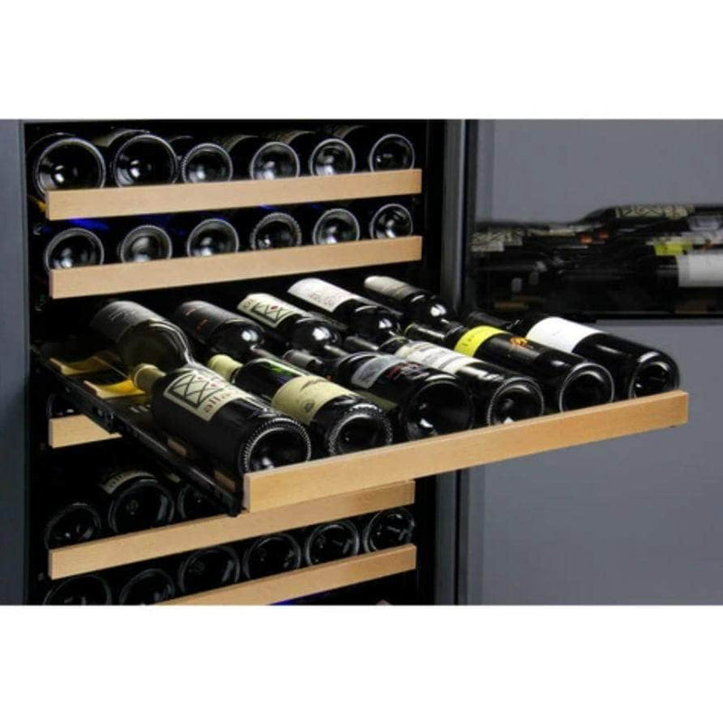 Allavino 47" Wide FlexCount II Tru-Vino 344 Bottle Four Zone Black Side-by-Side Wine Refrigerator (2X-VSWR172-2B20) - PrimeFair
