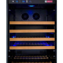 Allavino 47" Wide FlexCount II Tru-Vino 344 Bottle Four Zone Black Side-by-Side Wine Refrigerator (2X-VSWR172-2B20) - PrimeFair
