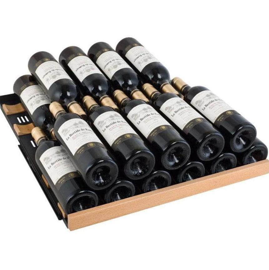 Allavino 47" Wide FlexCount II Tru-Vino 344 Bottle Four Zone Black Side-by-Side Wine Refrigerator (2X-VSWR172-2B20) - PrimeFair