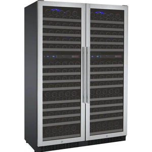 Allavino 47" Wide FlexCount II Tru-Vino 344 Bottle Four-Zone Stainless Steel Side-by-Side Wine Refrigerator (2X-VSWR172-2S20) - PrimeFair