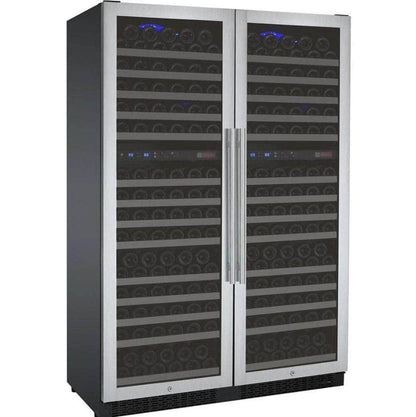 Allavino 47" Wide FlexCount II Tru-Vino 344 Bottle Four-Zone Stainless Steel Side-by-Side Wine Refrigerator (2X-VSWR172-2S20) - PrimeFair