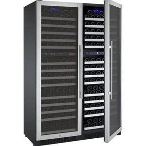 Allavino 47" Wide FlexCount II Tru-Vino 344 Bottle Four-Zone Stainless Steel Side-by-Side Wine Refrigerator (2X-VSWR172-2S20) - PrimeFair