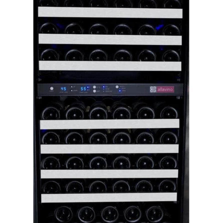 Allavino 47" Wide FlexCount II Tru-Vino 344 Bottle Four-Zone Stainless Steel Side-by-Side Wine Refrigerator (2X-VSWR172-2S20) - PrimeFair