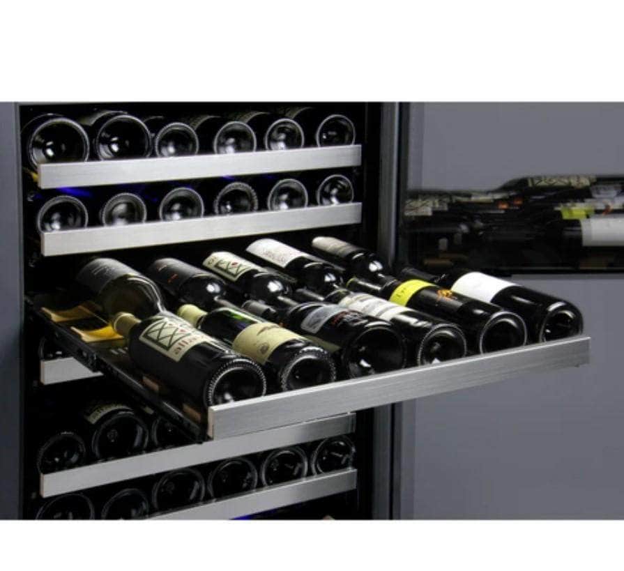 Allavino 47" Wide FlexCount II Tru-Vino 344 Bottle Four-Zone Stainless Steel Side-by-Side Wine Refrigerator (2X-VSWR172-2S20) - PrimeFair