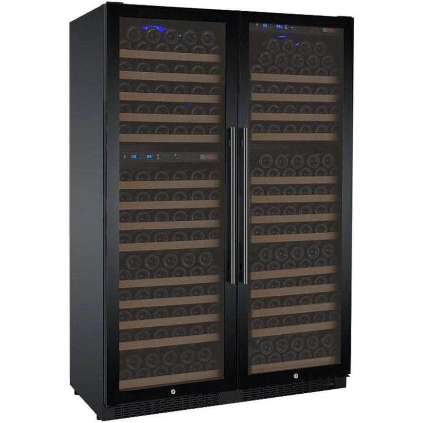 Allavino 47" Wide FlexCount II Tru-Vino 349 Bottle Three Zone Black Side-by-Side Wine Refrigerator (3Z-VSWR7772-B20) - PrimeFair